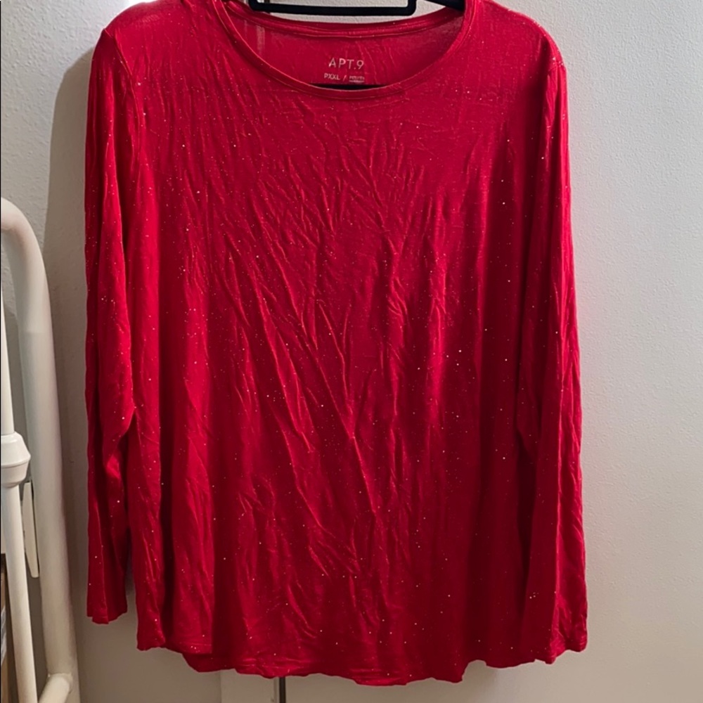 APT.9 Glittery red long sleeve